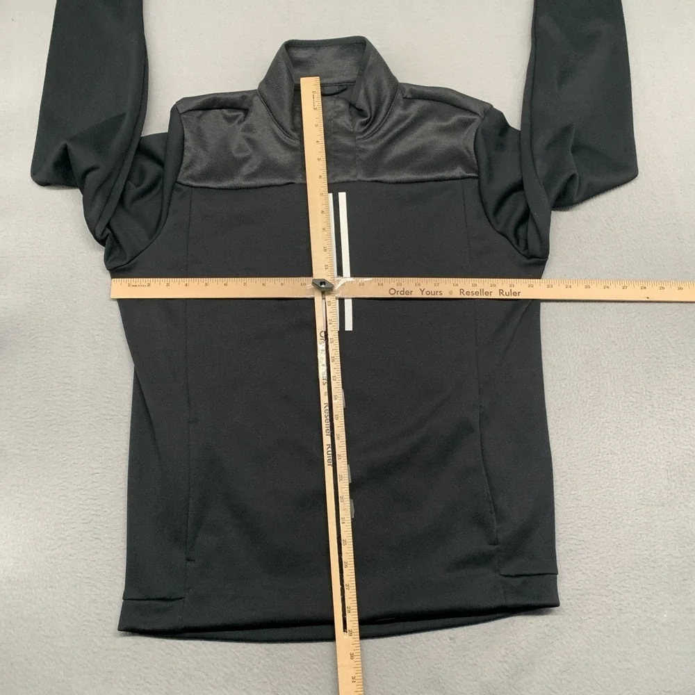 Adidas Mens Response 1/4 Zip Black Sweatshirt Large Wicking Quick Dry Activewear - Picture 6 of 14